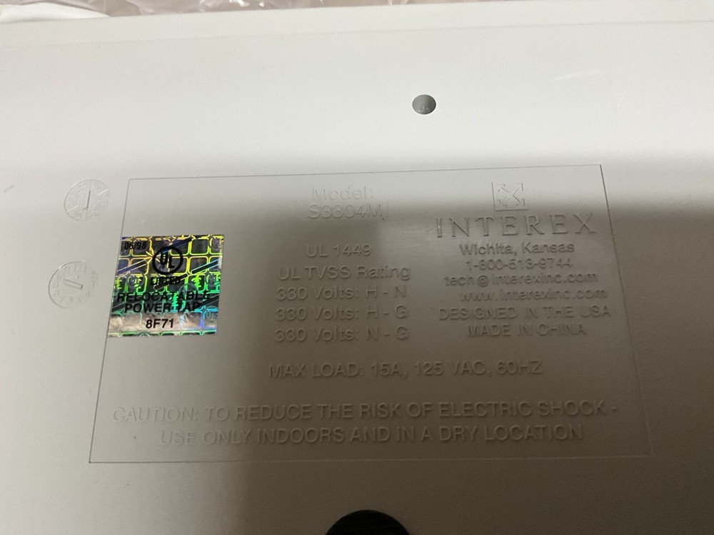 INTEREX S3304M Master Computer Power Strip Surge