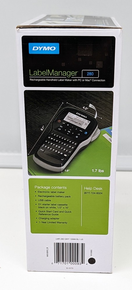 DYMO LabelManager 280 (Rechargeable Handheld Label Maker / PC & Mac Connectable)