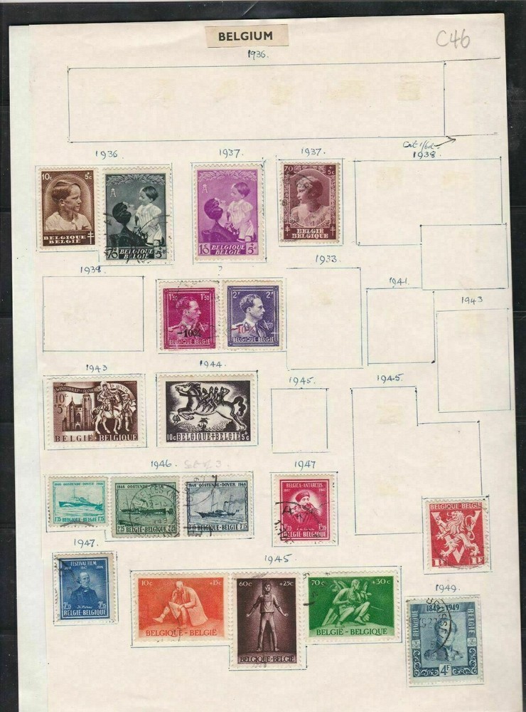 belgium stamps page ref 18061