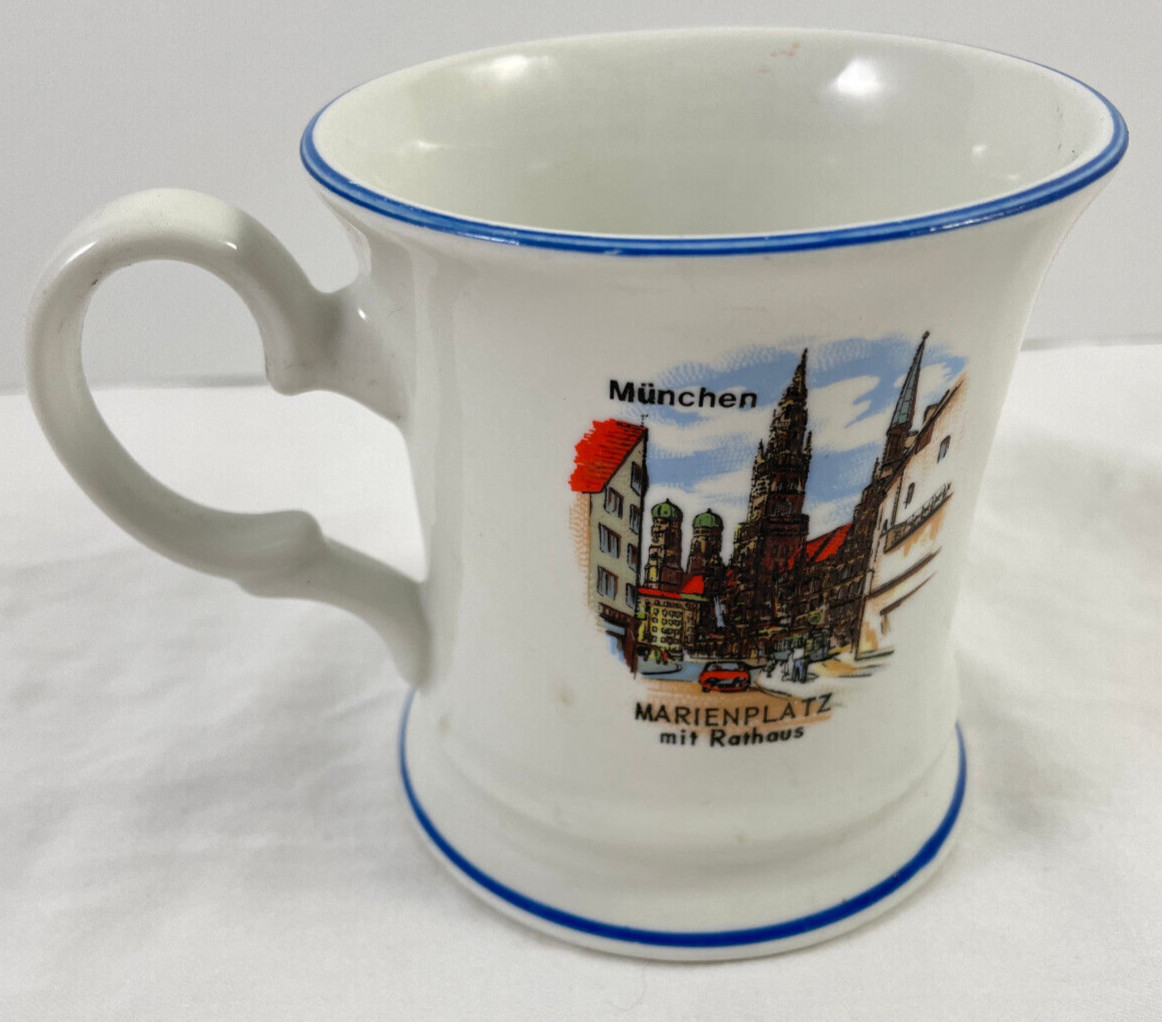 Johann Weig Souvenir Mug Munich Germany Marienplatz Rathaus Bavaria Cup