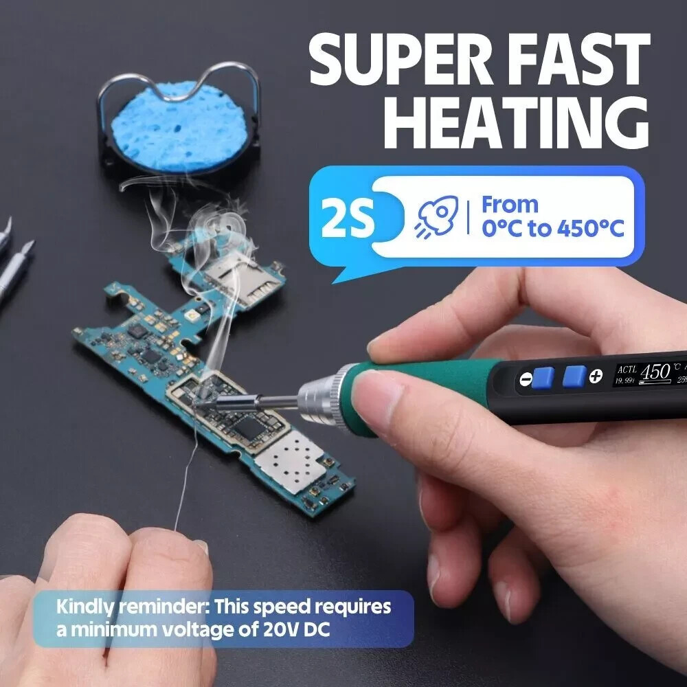 WEP 928D-IV Portable Soldering Iron Station USB C Rechargeable Car Repair Tool