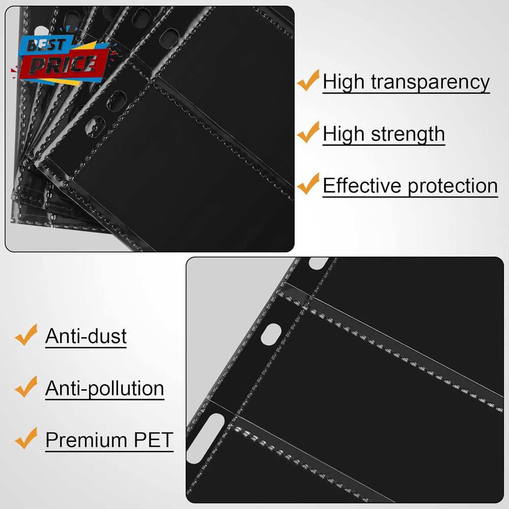 20 Sheets Stamp Pages Collector Album Binder Standard 9 Hole Binder Sleeves for