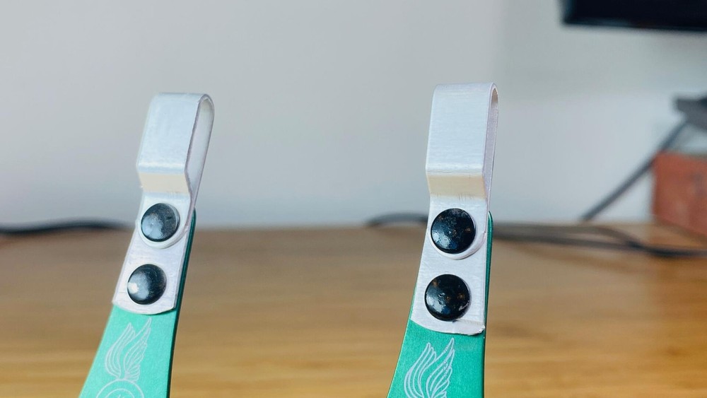 NOS ALE Alloy Single Strap Toe Clips - Forest Green Anodized - Size Medium
