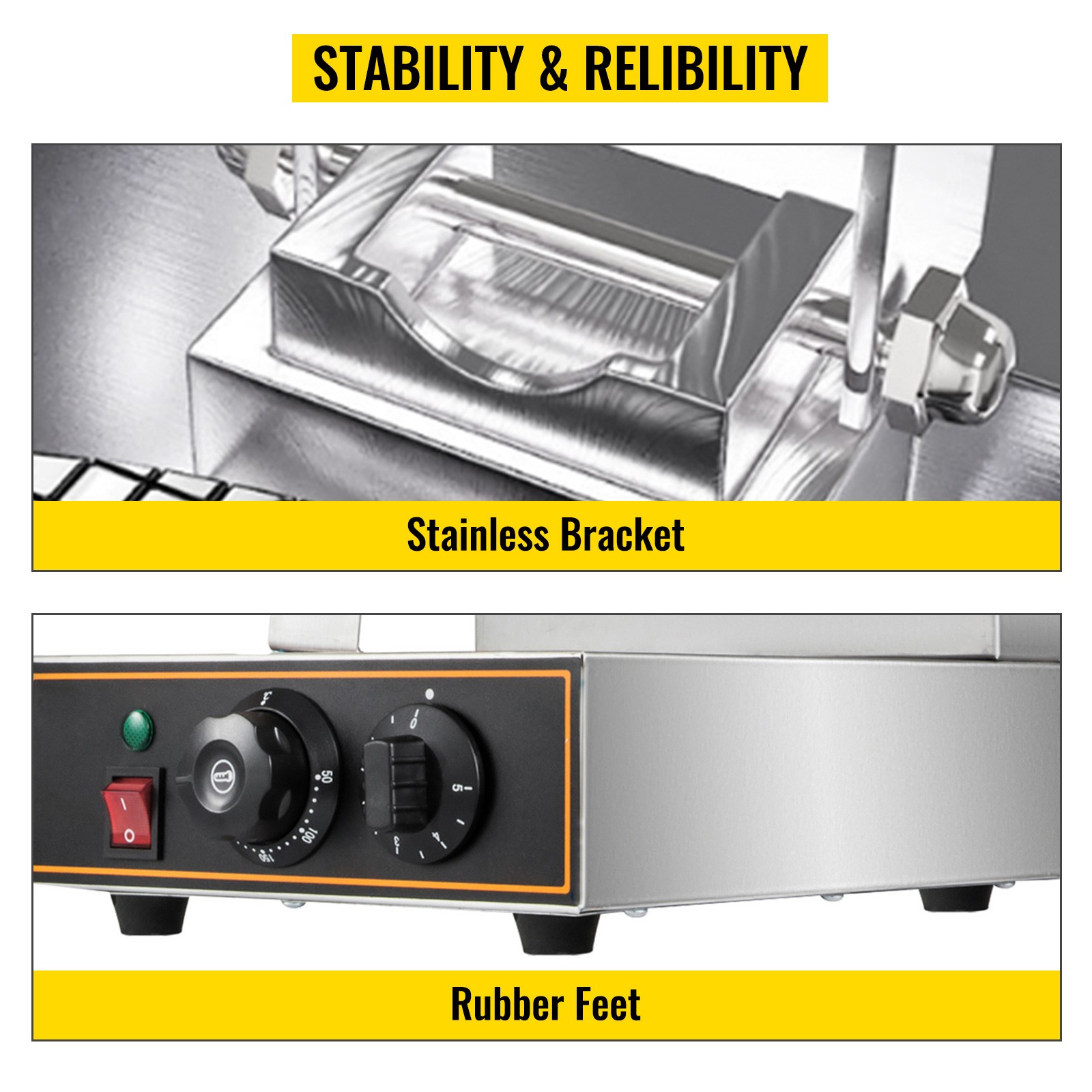 Uimoso Commercial Nonstick Electric Ice Cream Cone Machine Egg Roll Maker 110V