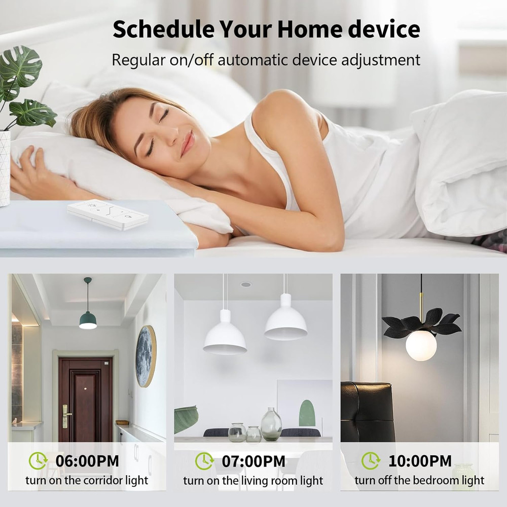 Light Switch, 2.4G&5G Dimmer Switch, Single Pole Smart Switch Compatible with Al