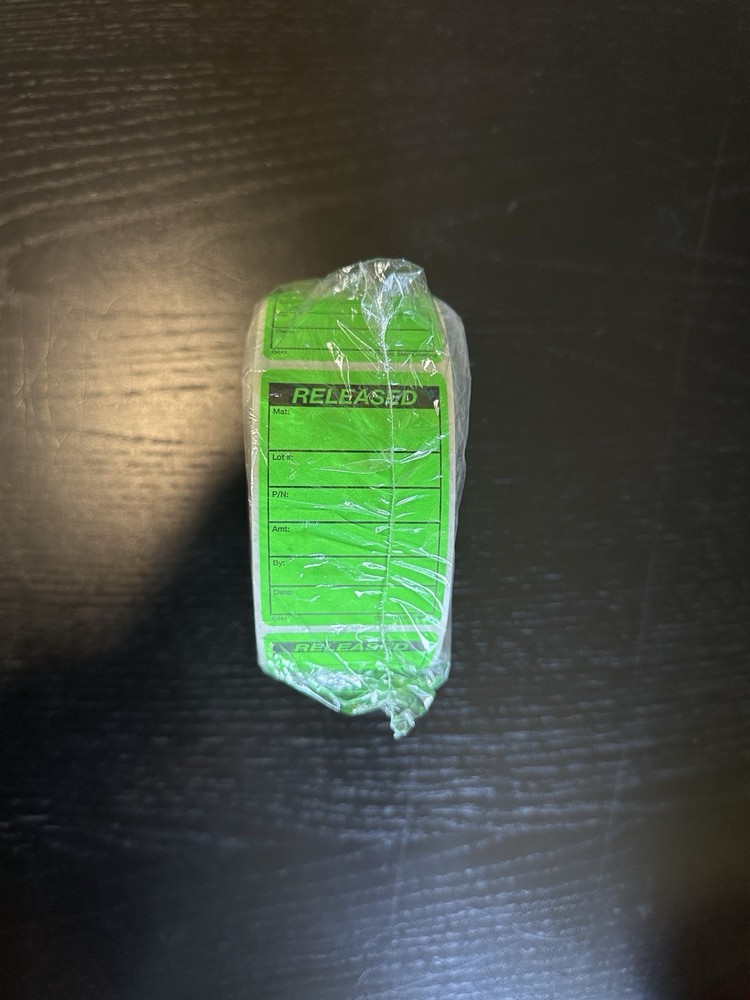 Released Quality Control Labels, Q041, GMP Labeling, 500/roll