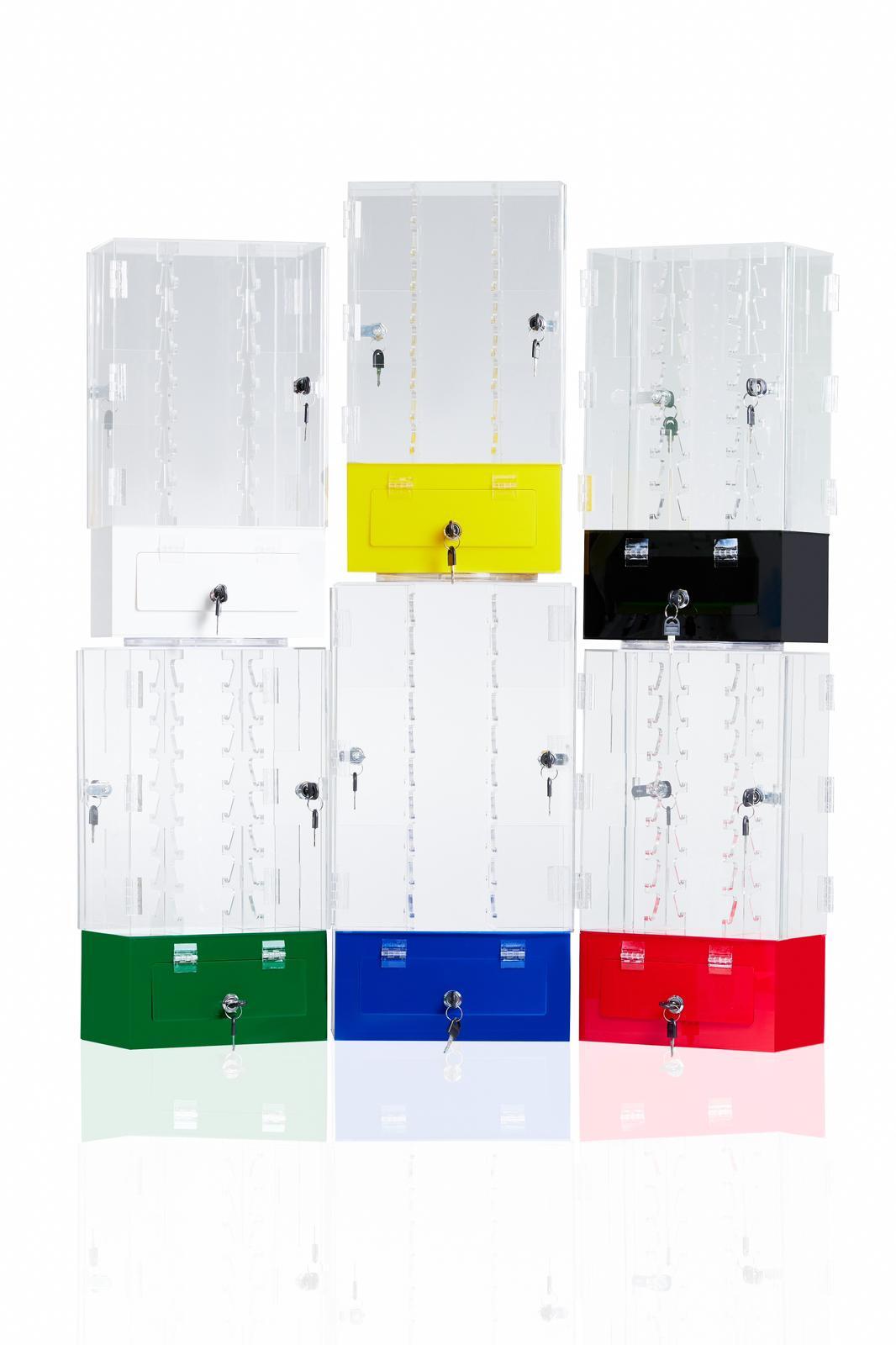 16 Piece Double-sided Knife Display with Locks and Storage Box (Display only)