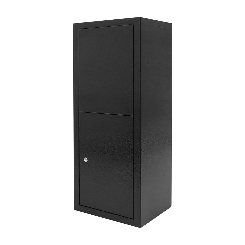 Parcel Drop Box, Package Delivery Box, Large Mail Box with Key Lock Black