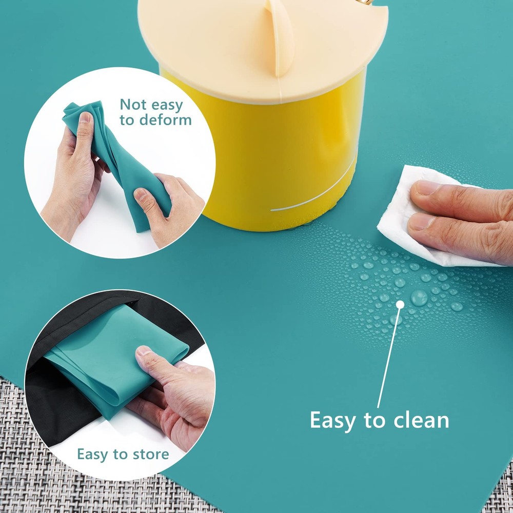 3PCS Silicone Sheet for Crafts, Epoxy Resin Casting Molds Mat, Multi-Purpose ...