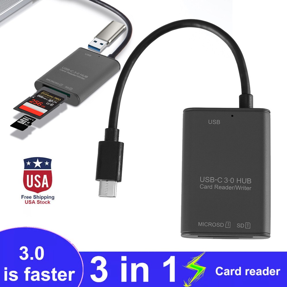 USB C to SD Card Reader Writer OTG Adapter USB 3.0 Micro SD Memory Card Reader