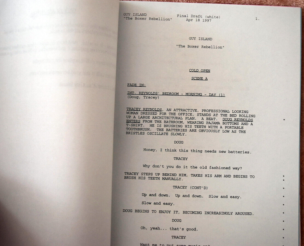 1997 Original Guy Island (The Boxer Rebellion) Final Draft Script