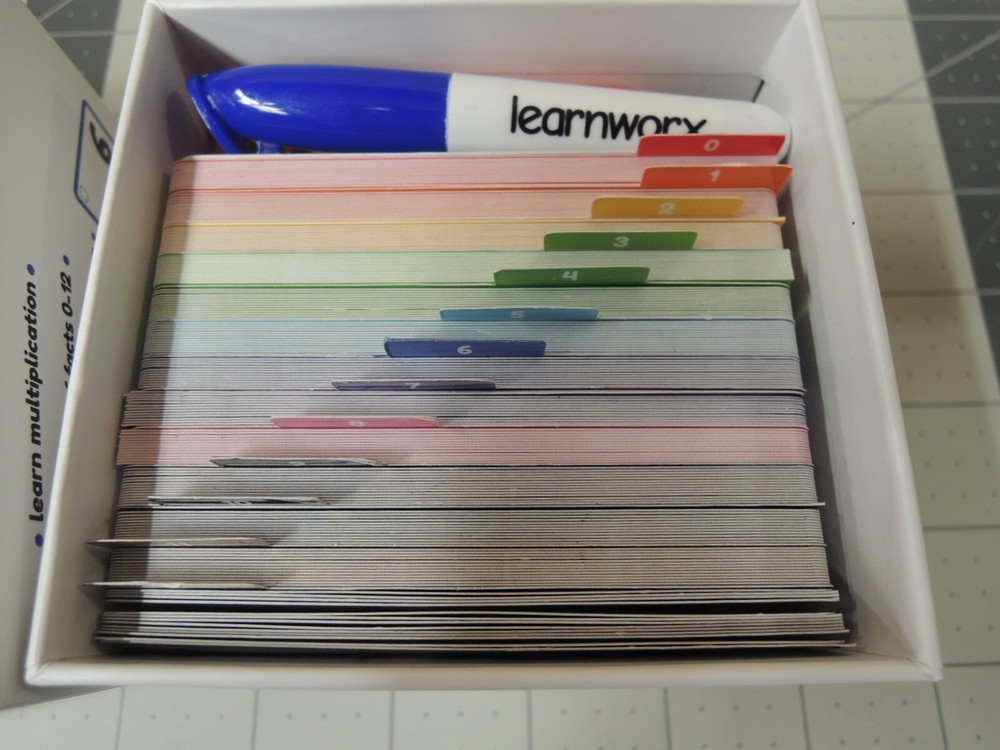 0-12 Learnworx Multiplication Flashcards Set & 1-12 Multicolor Pop Fidget Chart