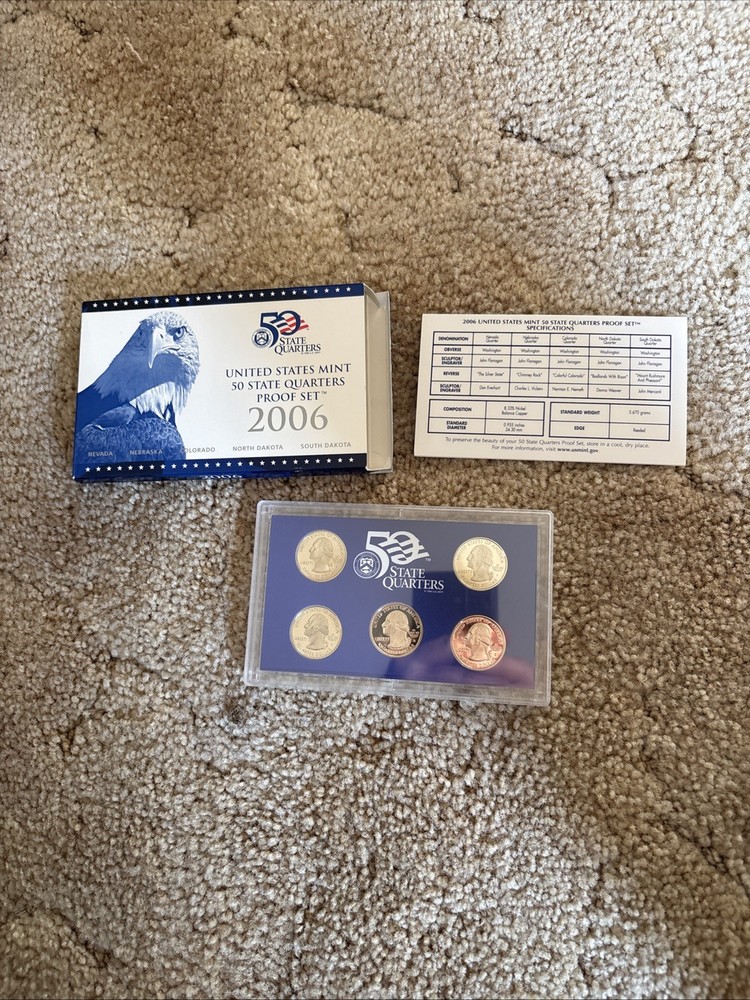 2006 State Quarter Clad Proof Set U.S. Mint Packaging OGP COA