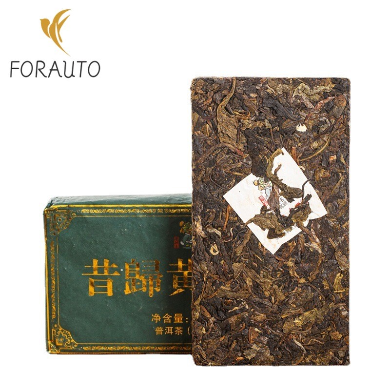 1000g Authentic Yunnan Ancient Tree 2018 Huangjin Leaf Pu'er Tea Raw Tea Bricks