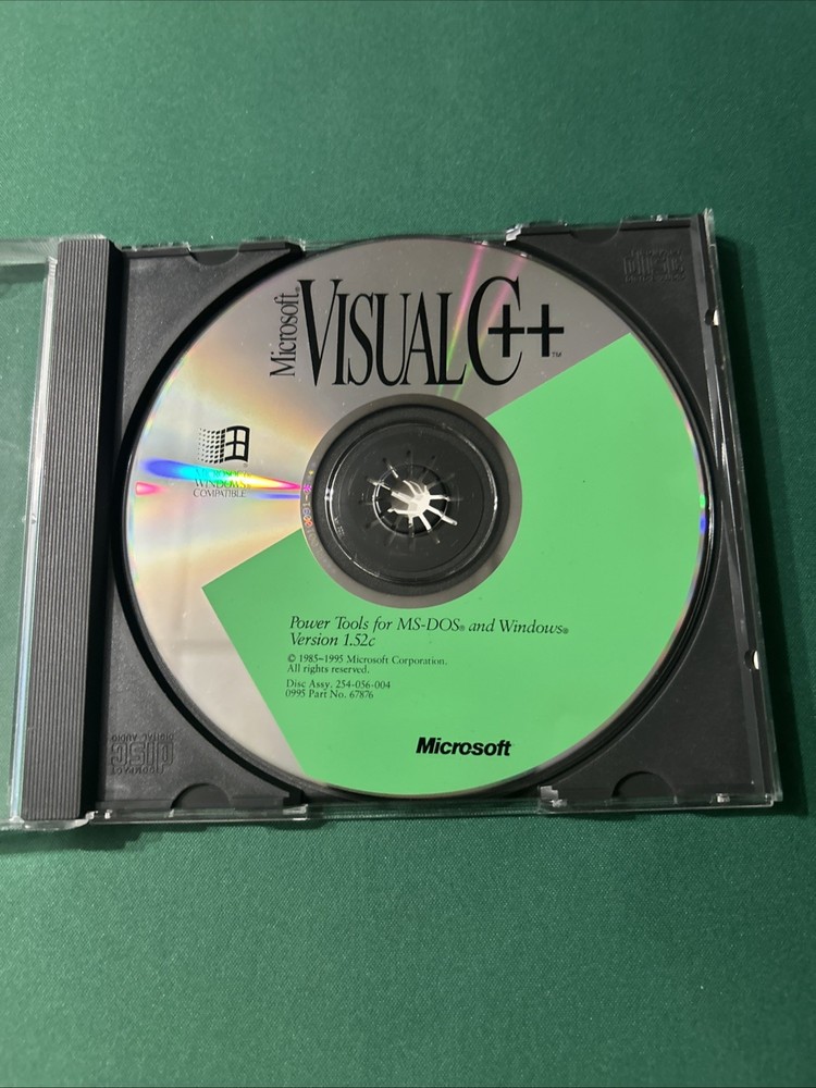 Microsoft Visual C++ 2.0 1994 & Power Tools 1.52c 1995 MS-DOS And Windows CD-ROM