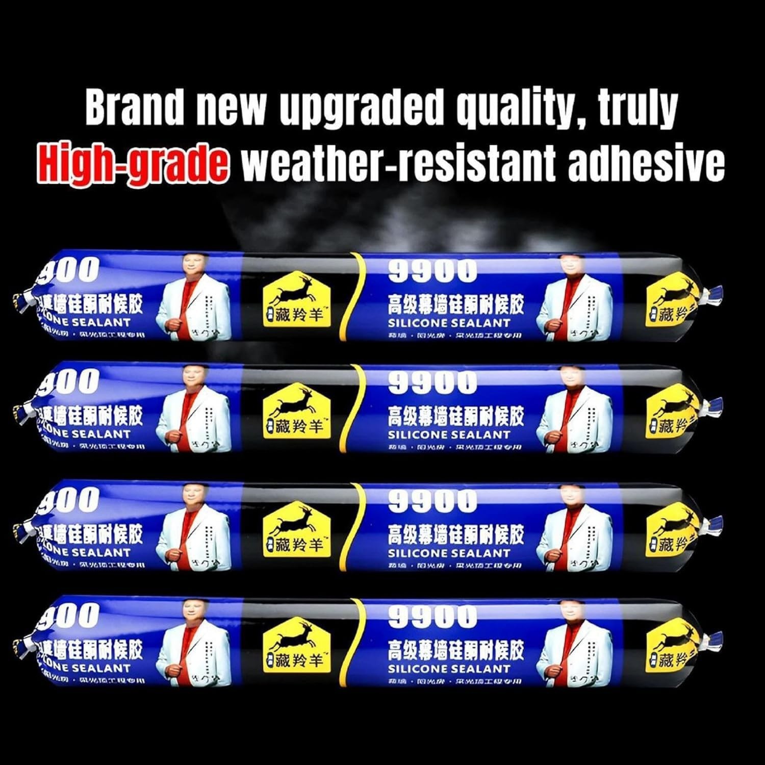 9900 Silicone Sealant Waterproof Adhesive Weatherproof Strong Bond Glass Metal