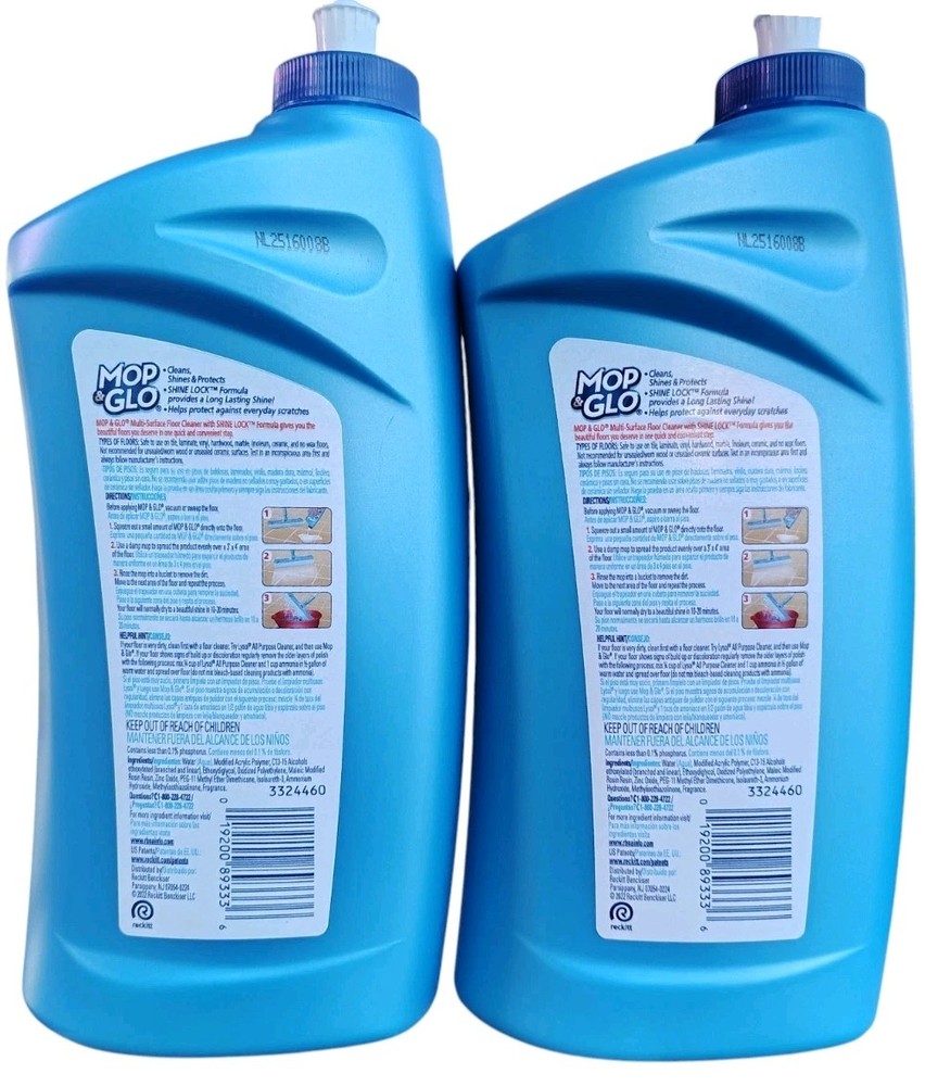Mop & Glo Multi-Surface Floor Cleaner, 2 Bottles 32oz Each