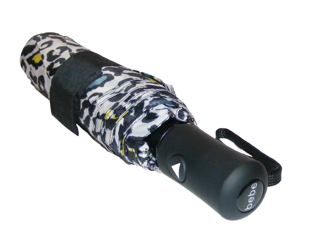 bebe Automatic Open Umbrella Windproof Leopard Print bebe Logo