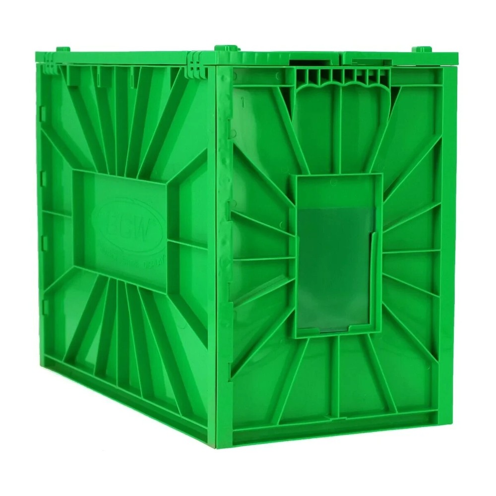 2 BCW Green Short Comic Book Bin -Heavy Duty Acid Free Plastic Stackable Box