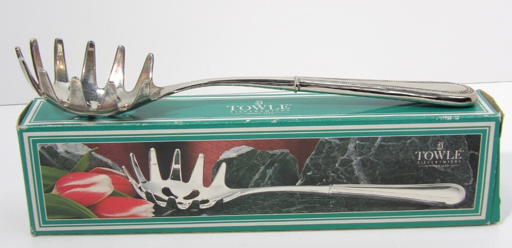 Towle Silversmiths Vintage 1993 Silver-plated Beaded Spaghetti Spoon