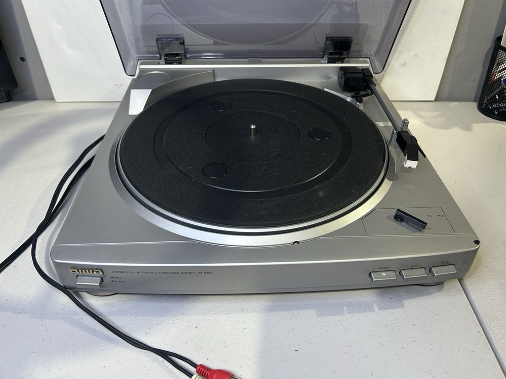 Aiwa PX-E860U Stereo Turntable System Tested Great Working Condition