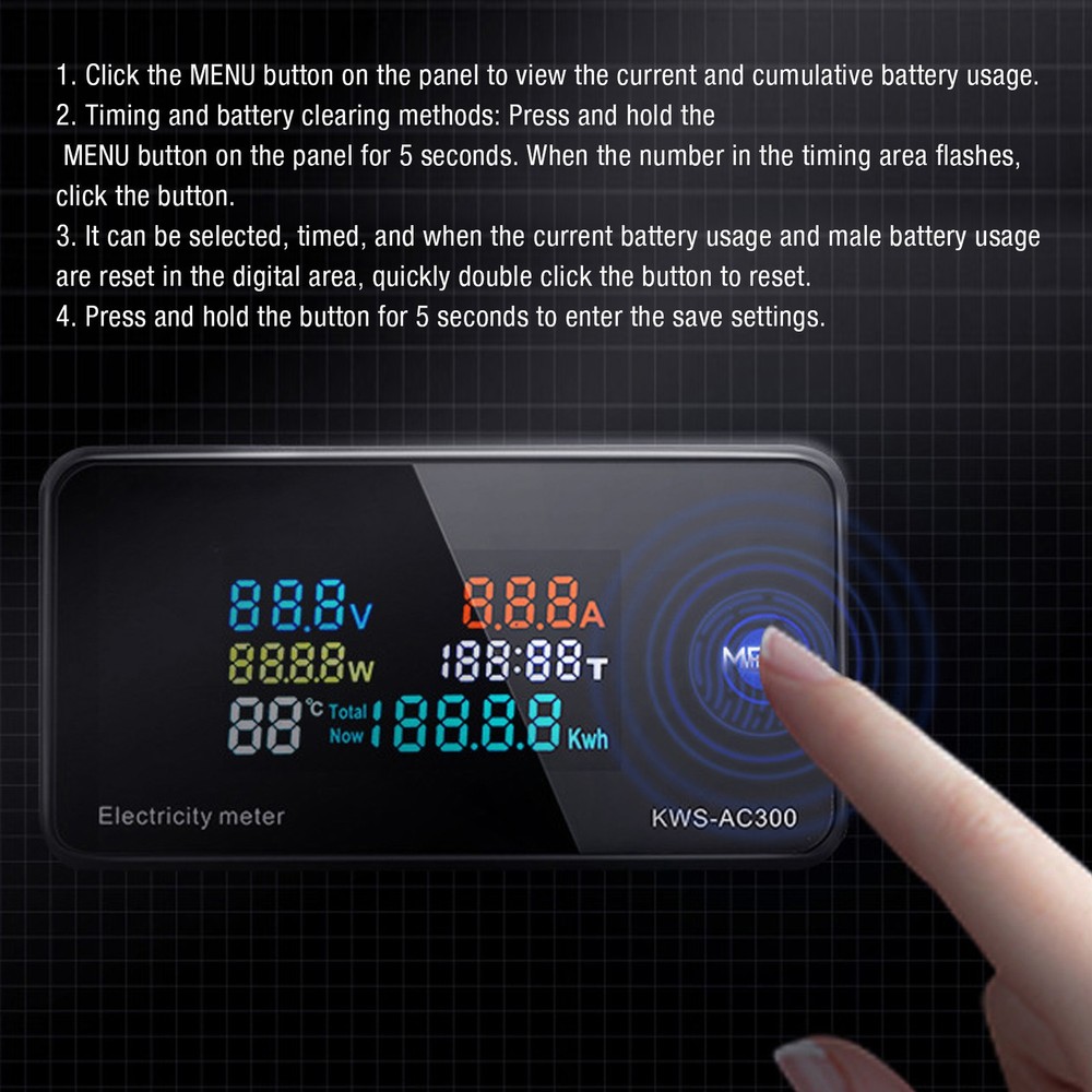 Digital AC Multimeter LCD Display Voltage Current Meter For Industrial Enterpris