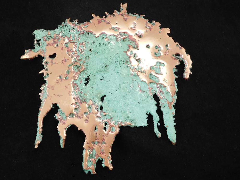 Big! Bright Solid COPPER SPLASH Art Sculpture 267gr