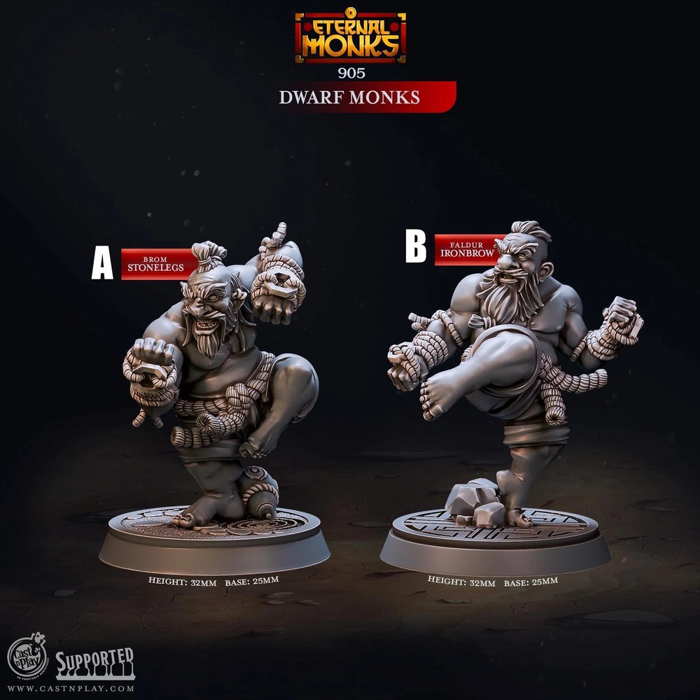 Dwarf Monks Miniature