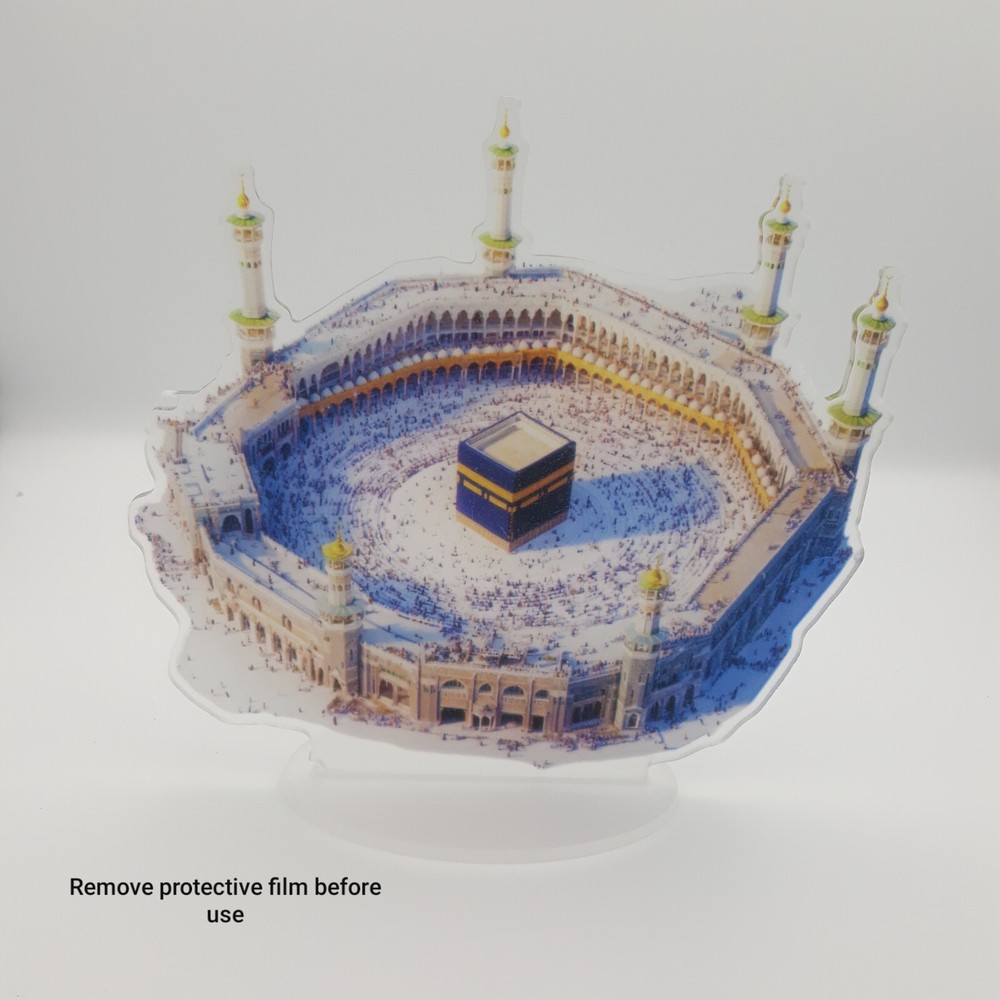 2D Tabletop Boho Acrylic Stand Kaaba Mecca Model