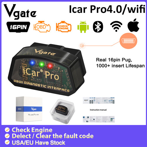 Vgate iCar Pro Bluetooth /WIFI Adapter OBD2 Diagnostic Scanner Tool Code Reader