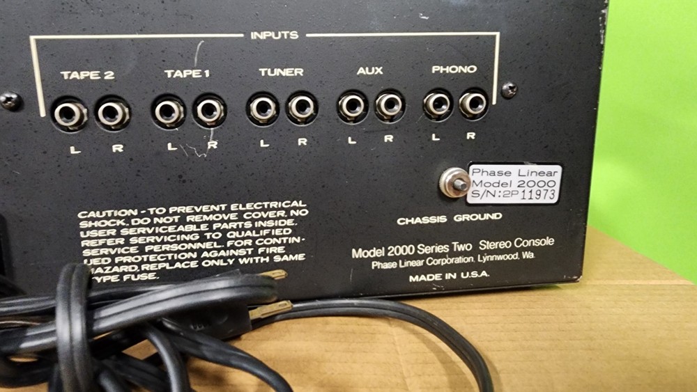 Vintage Phase Linear Model 2000 Series Two Console Preamp Preamplifier Works