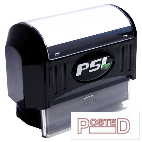 POSTED Pre-Inked PSI Rubber Stamp (RED)