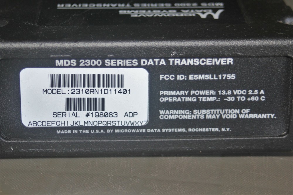 Microwave Data Systems MDS 2300 2310 Series Transceiver
