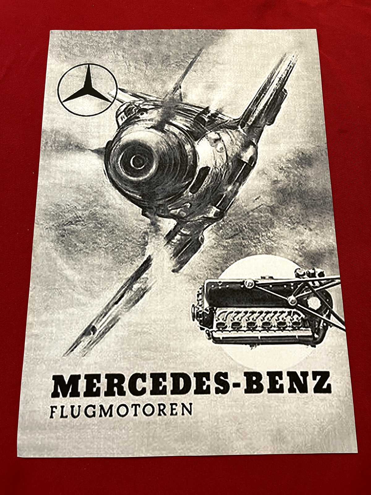 Mercedes Benz plane ad German Third Reich WW2 WWII Military Poster Print