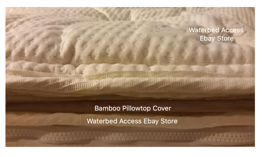 Pillow Top Zipper cover for hardside waterbed mattress for Super Single 48/84