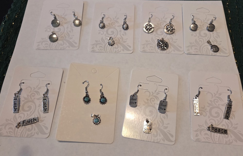 Handmade Earrings With Charm Sets