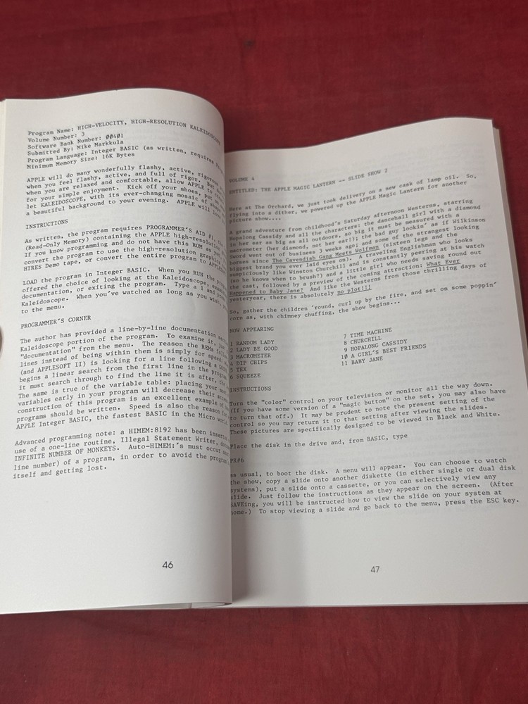 1978 Apple Software Bank Contributed Programs Vol 3-5 Bonus Issue Vintage Book