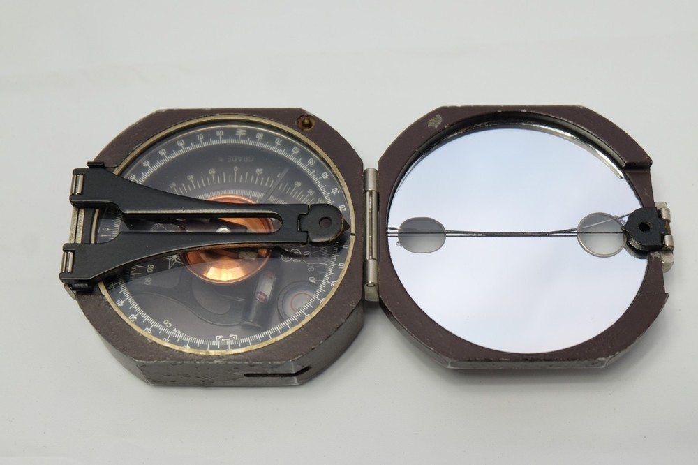 DENVER Geodetic Transit Survey Compass w/ Leather Case - Working