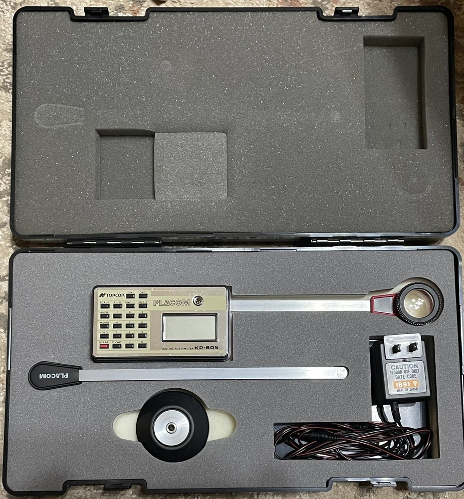 Placom Digital Planimeter Model KP-80N (Surveying/Drafting) TOPCON