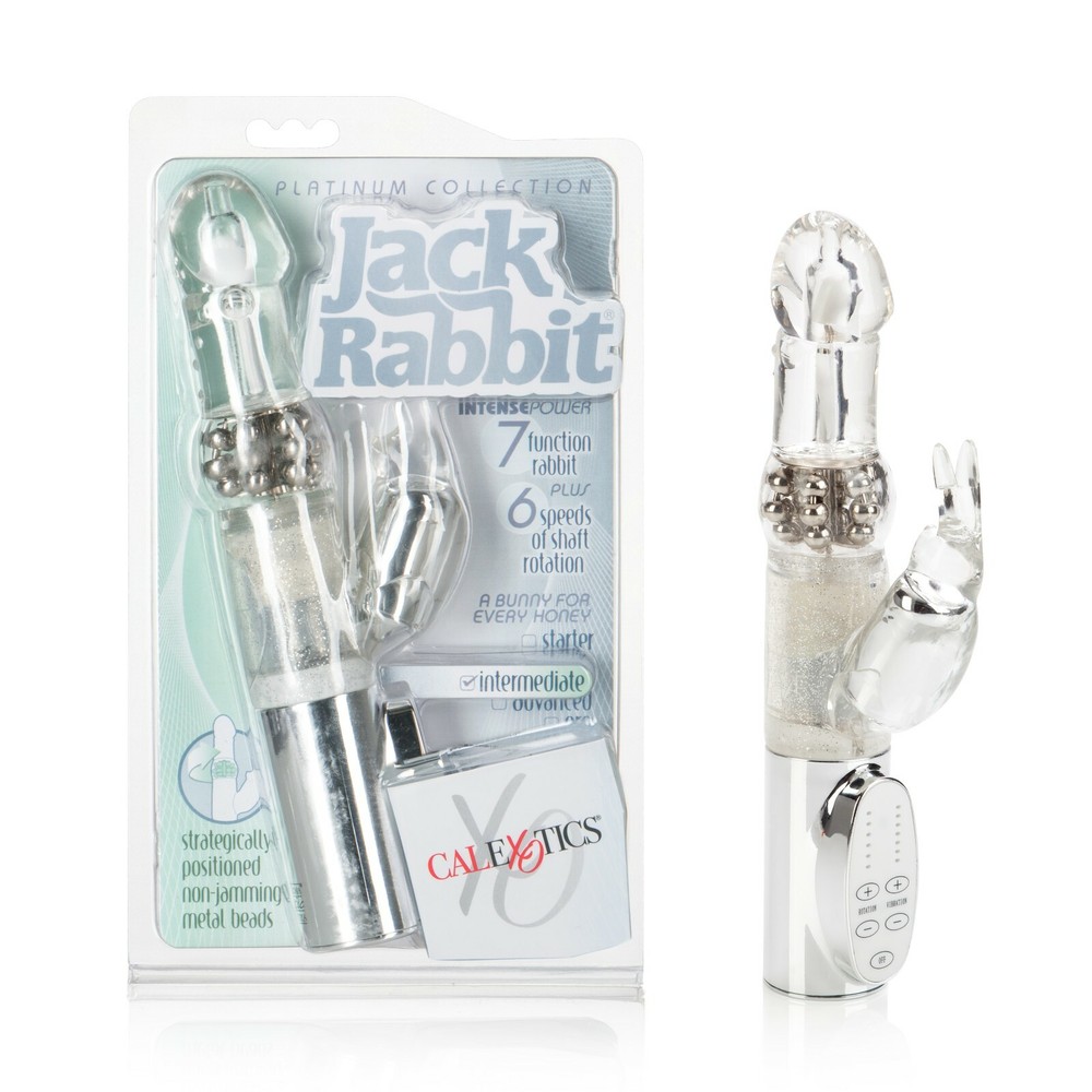 Platinum Jack Rabbit Vibrator Silver Vibe
