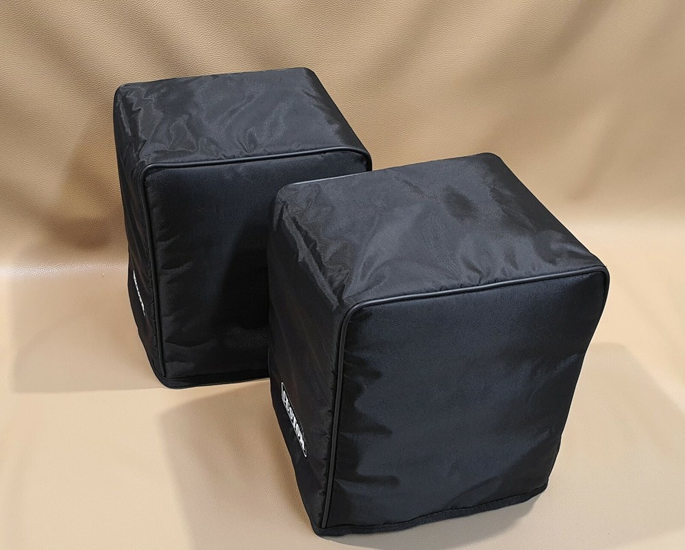 Custom padded covers (pair) for KEF Reference Meta 1 w/ rear cut for cables