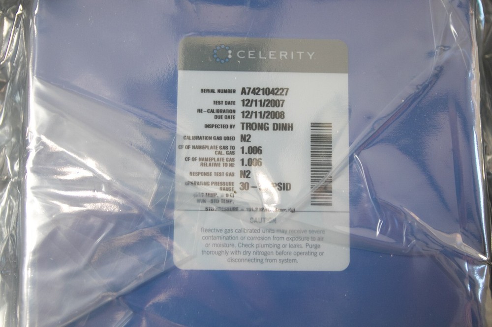 CELERITY / TYLAN FC-262V Mass Flow Controller 200 SLPM N2