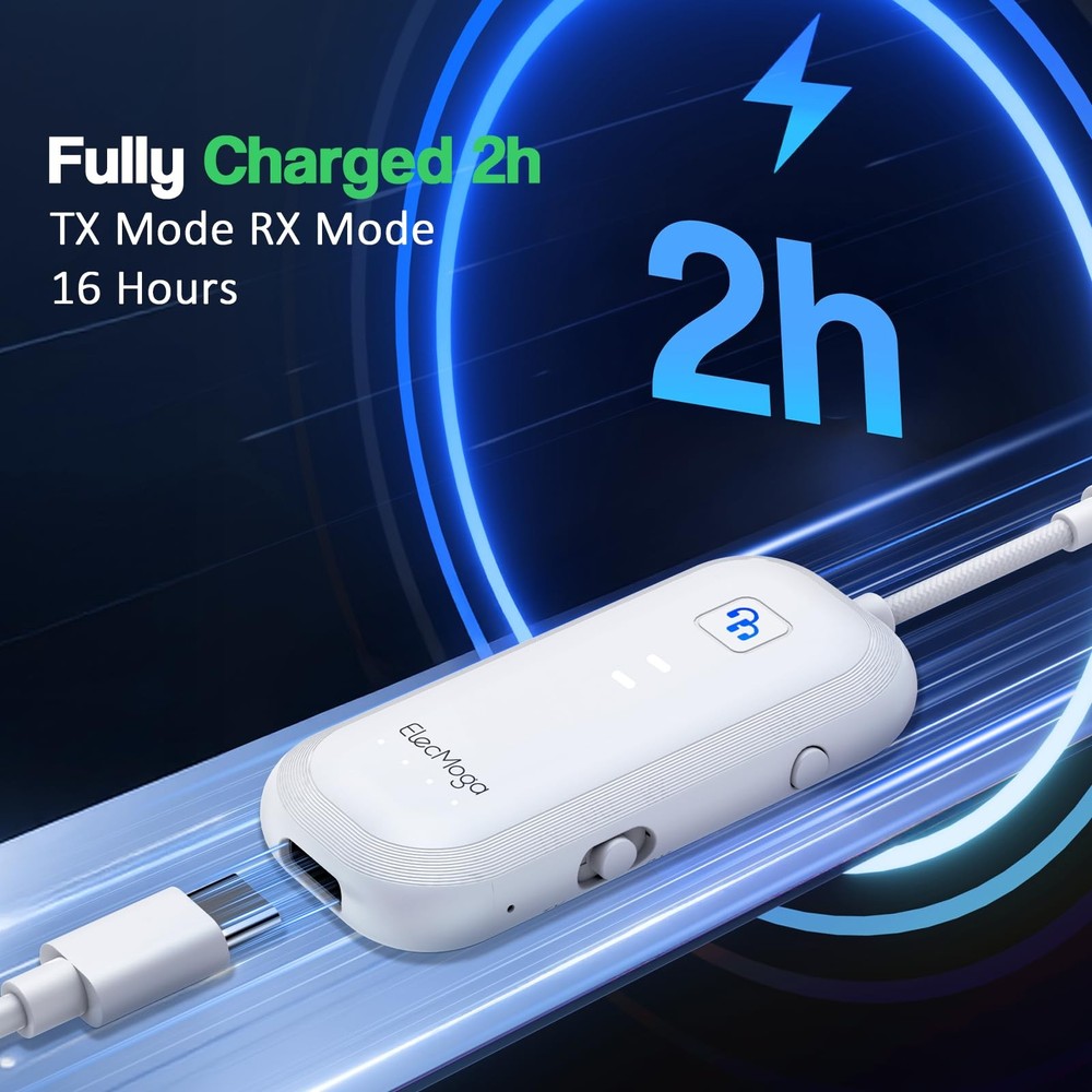 2025 Upgraded Airplane Bluetooth 5.4 Transmitter with aptX Adaptive, Airplane...