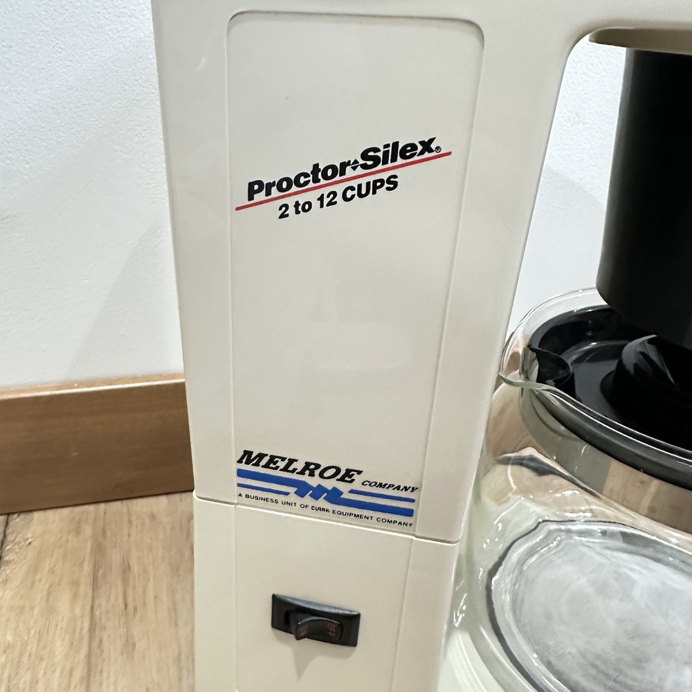 VTG Proctor Silex Melroe Coffee Maker 12 Cup Automatic Drip Beige Tested