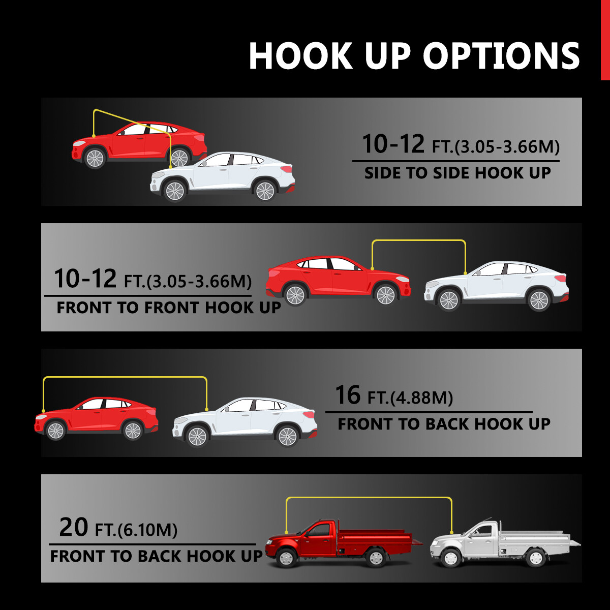 HEAVY DUTY 10 GAUGE 12 FT BATTERY BOOSTER CABLE EMERGENCY POWER JUMPER 200 AMP