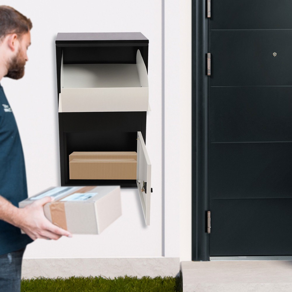 Package Delivery Box Mail Parcel Drop Mailbox Home Container Outdoor Code Lock