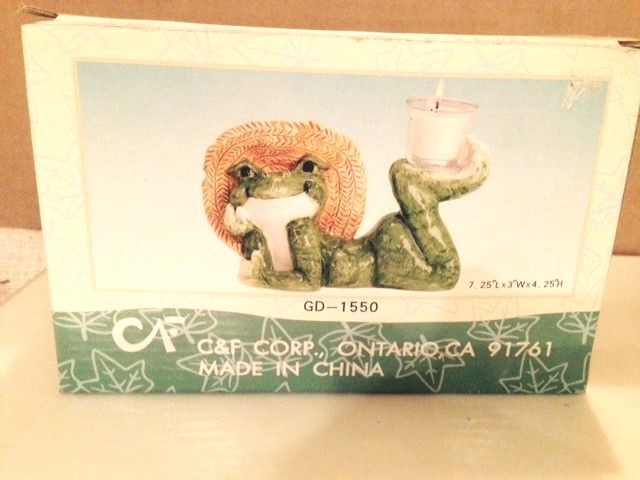 New Ceramic Frog Candle Holder, Free Shipping