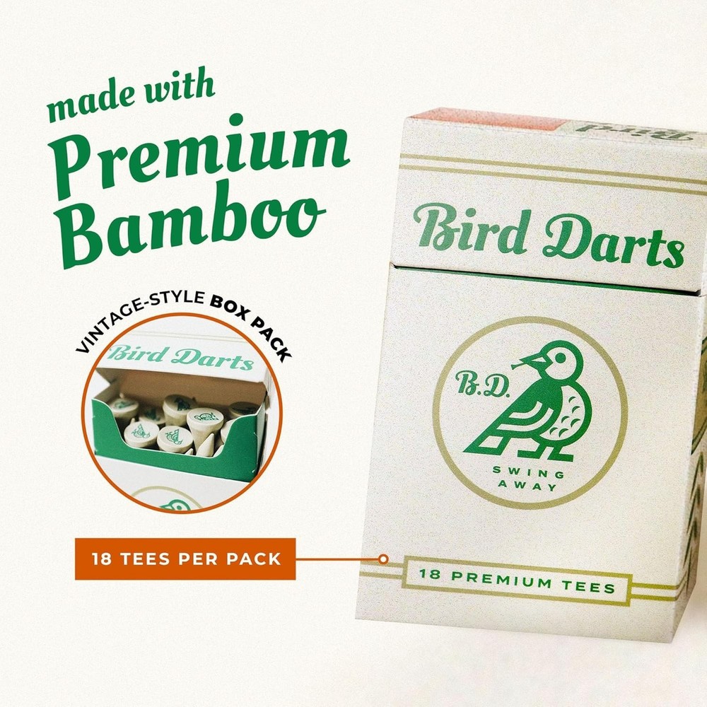 Stylish Cigarette-Style Golf Tees - 18 Count