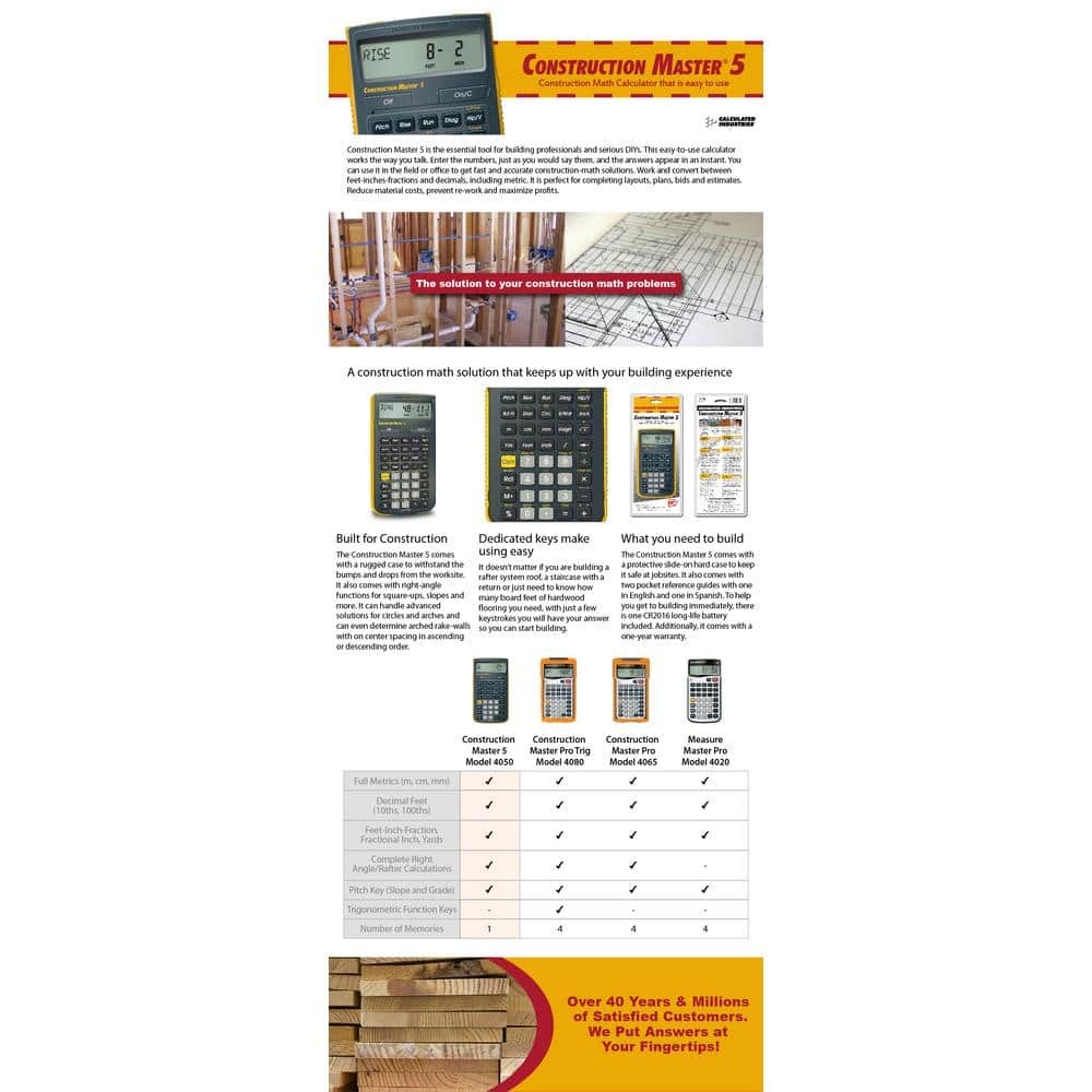 Calculated Industries Construction Master 5 Calculator