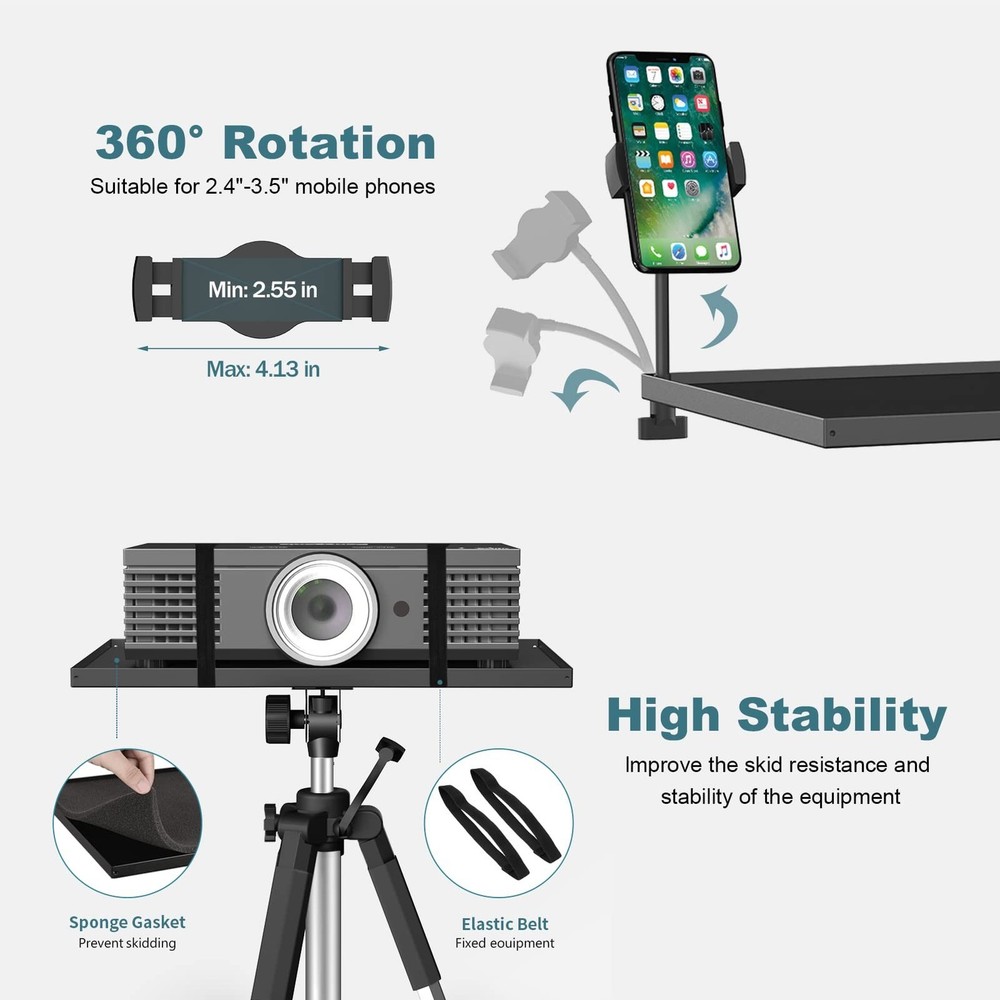 Projector Stand Tripod - Each Leg Height Can Be Adjusted Independently, Adjus...